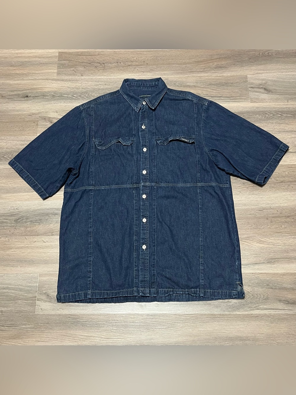 Le Jean De Marithe Francois Girbaud Men's XL Button Up Shirt Denim Jean Cotton
